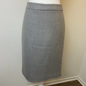 J. Crew Gray Knee-Length Pencil Skirt for Work